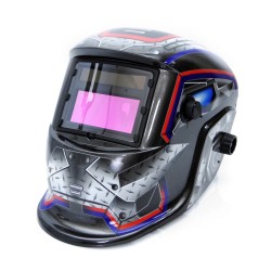 Maschera Casco Autoscurante da Saldatura | per MIG TIG MAG MMA | Campo Visivo 93x43 mm | Tempo di Reazione 5/30.000s | Regolabile